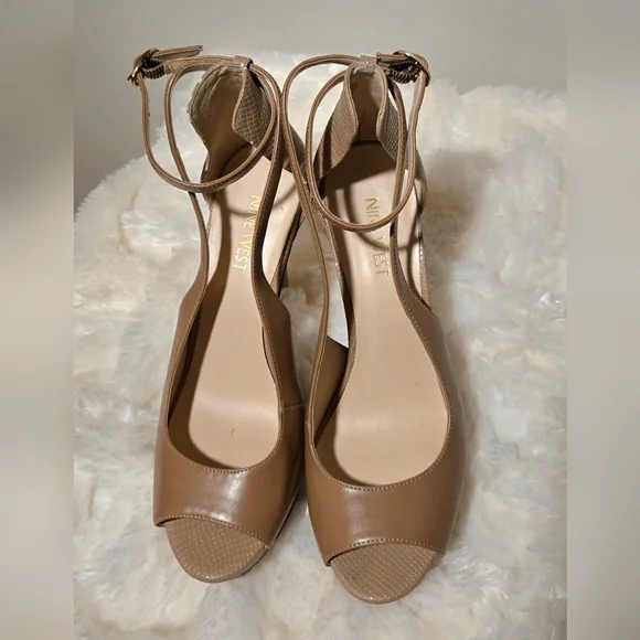 Nine West Nude-Tan Platform Heels - Picture 2 of 12